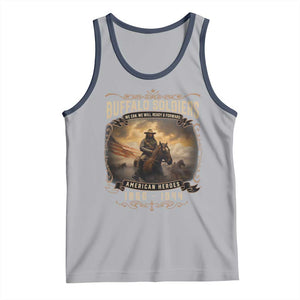 Buffalo Soldiers Tank Top American Heros Cavalry Black History TS09 Athletic Heather Navy Print Your Wear