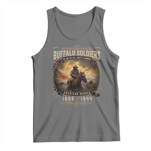 Buffalo Soldiers Tank Top American Heros Cavalry Black History TS09 Black Heather Print Your Wear