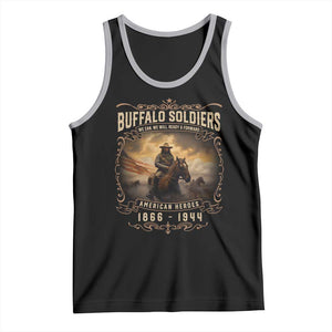 Buffalo Soldiers Tank Top American Heros Cavalry Black History TS09 Black Athletic Heather Print Your Wear