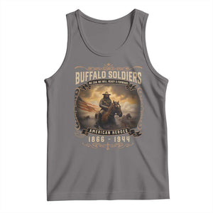 Buffalo Soldiers Tank Top American Heros Cavalry Black History TS09 Deep Heather Print Your Wear