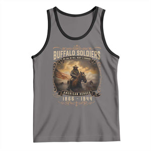 Buffalo Soldiers Tank Top American Heros Cavalry Black History TS09 Deep Heather Black Print Your Wear