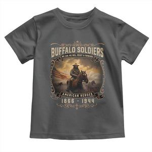 Buffalo Soldiers Toddler T Shirt American Heros Cavalry Black History TS09 Dark Heather Print Your Wear