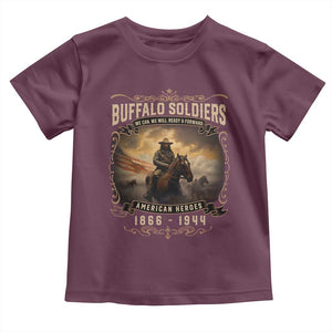 Buffalo Soldiers Toddler T Shirt American Heros Cavalry Black History TS09 Maroon Print Your Wear