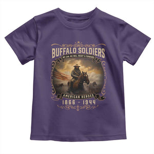 Buffalo Soldiers Toddler T Shirt American Heros Cavalry Black History TS09 Purple Print Your Wear