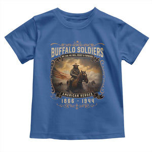 Buffalo Soldiers Toddler T Shirt American Heros Cavalry Black History TS09 Royal Blue Print Your Wear