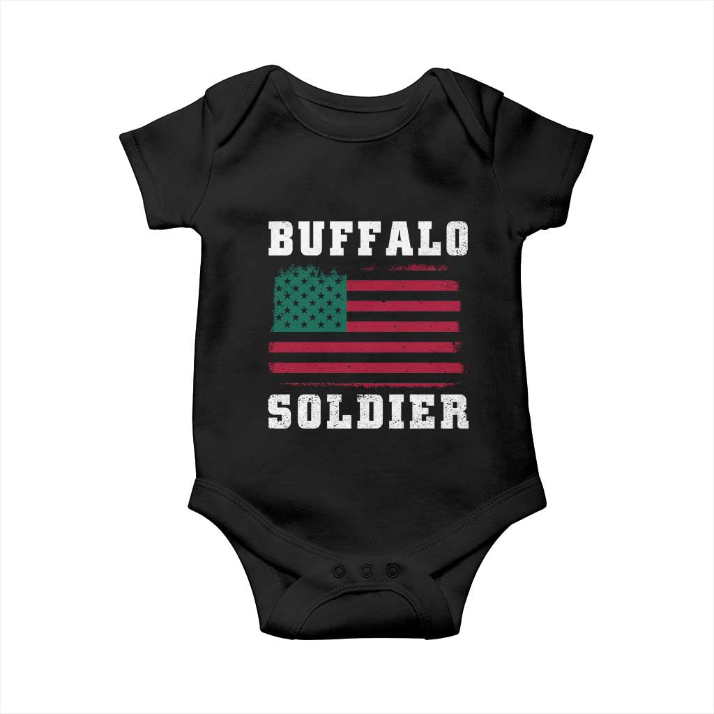 Buffalo Soldiers Baby Onesie African American Cavalry Black History TS09 Black Print Your Wear