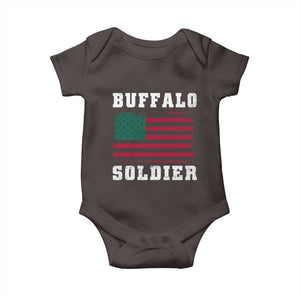 Buffalo Soldiers Baby Onesie African American Cavalry Black History TS09 Dark Chocolate Print Your Wear