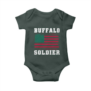 Buffalo Soldiers Baby Onesie African American Cavalry Black History TS09 Dark Forest Green Print Your Wear