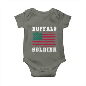 Buffalo Soldiers Baby Onesie African American Cavalry Black History TS09 Military Green Print Your Wear