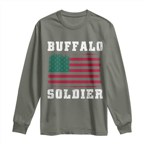 Buffalo Soldiers Long Sleeve Shirt African American Cavalry Black History TS09 Military Green Print Your Wear