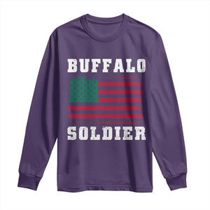 Buffalo Soldiers Long Sleeve Shirt African American Cavalry Black History TS09 Purple Print Your Wear