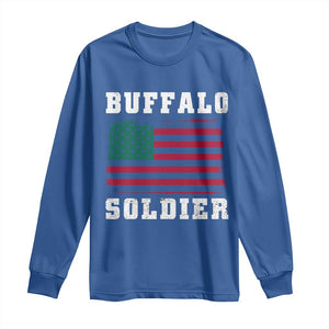 Buffalo Soldiers Long Sleeve Shirt African American Cavalry Black History TS09 Royal Blue Print Your Wear