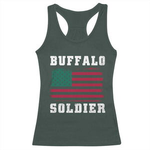 Buffalo Soldiers Racerback Tank Top African American Cavalry Black History TS09 Dark Forest Green Print Your Wear