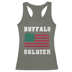 Buffalo Soldiers Racerback Tank Top African American Cavalry Black History TS09 Military Green Print Your Wear