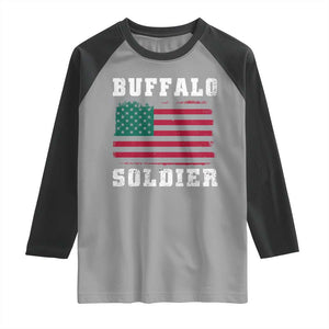 Buffalo Soldiers Raglan Shirt African American Cavalry Black History TS09 Sport Gray Black Print Your Wear