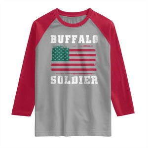 Buffalo Soldiers Raglan Shirt African American Cavalry Black History TS09 Sport Gray Red Print Your Wear