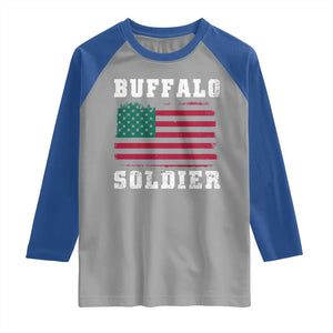 Buffalo Soldiers Raglan Shirt African American Cavalry Black History TS09 Sport Gray Royal Print Your Wear