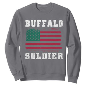 Buffalo Soldiers Sweatshirt African American Cavalry Black History TS09 Charcoal Print Your Wear