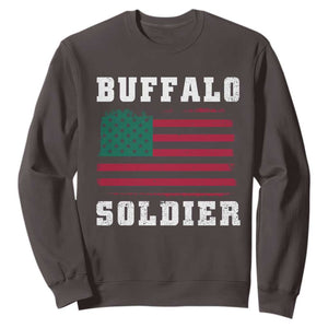 Buffalo Soldiers Sweatshirt African American Cavalry Black History TS09 Dark Chocolate Print Your Wear