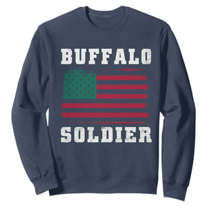 Buffalo Soldiers Sweatshirt African American Cavalry Black History TS09 Navy Print Your Wear