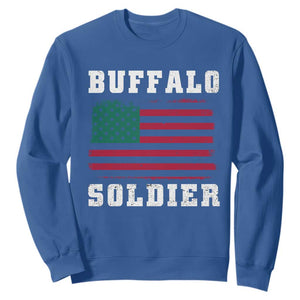 Buffalo Soldiers Sweatshirt African American Cavalry Black History TS09 Royal Blue Print Your Wear