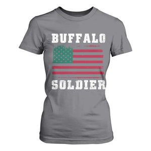 Buffalo Soldiers T Shirt For Women African American Cavalry Black History TS09 Charcoal Print Your Wear