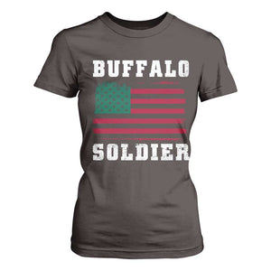 Buffalo Soldiers T Shirt For Women African American Cavalry Black History TS09 Dark Chocolate Print Your Wear