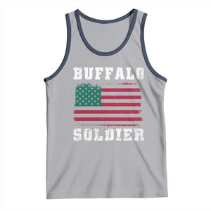 Buffalo Soldiers Tank Top African American Cavalry Black History TS09 Athletic Heather Navy Print Your Wear