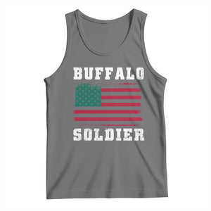 Buffalo Soldiers Tank Top African American Cavalry Black History TS09 Black Heather Print Your Wear