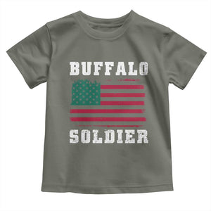 Buffalo Soldiers Toddler T Shirt African American Cavalry Black History TS09 Military Green Print Your Wear