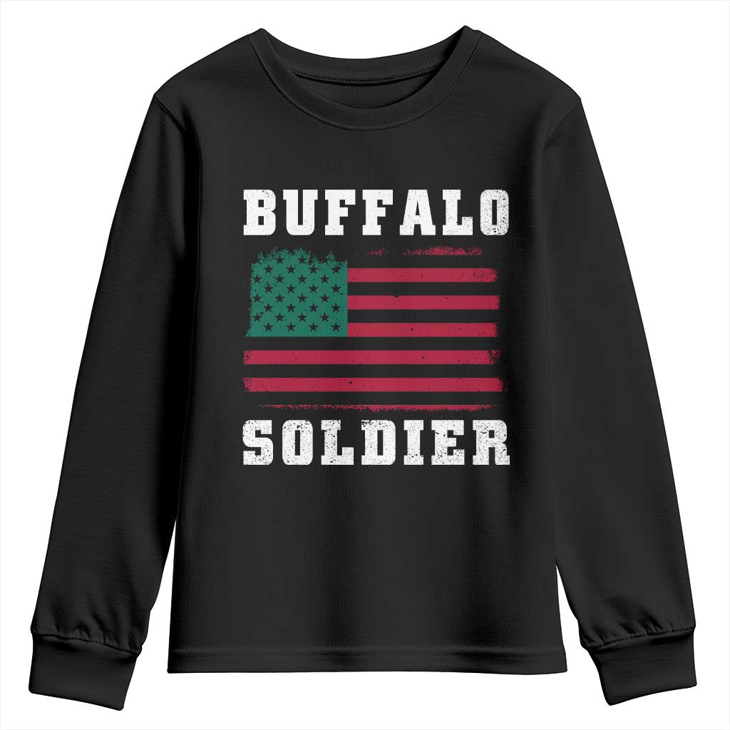 Buffalo Soldiers Youth Sweatshirt African American Cavalry Black History TS09 Black Print Your Wear