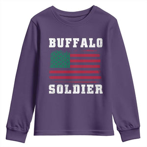 Buffalo Soldiers Youth Sweatshirt African American Cavalry Black History TS09 Purple Print Your Wear