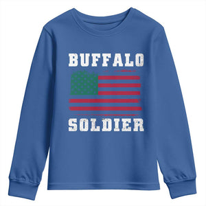 Buffalo Soldiers Youth Sweatshirt African American Cavalry Black History TS09 Royal Blue Print Your Wear