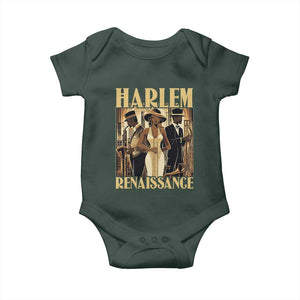 Harlem Renaissance Baby Onesie 1920s Black History Month TS09 Dark Forest Green Print Your Wear