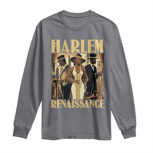 Harlem Renaissance Long Sleeve Shirt 1920s Black History Month TS09 Charcoal Print Your Wear