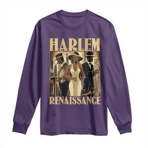 Harlem Renaissance Long Sleeve Shirt 1920s Black History Month TS09 Purple Print Your Wear