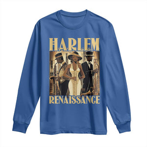 Harlem Renaissance Long Sleeve Shirt 1920s Black History Month TS09 Royal Blue Print Your Wear