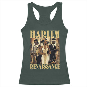 Harlem Renaissance Racerback Tank Top 1920s Black History Month TS09 Dark Forest Green Print Your Wear