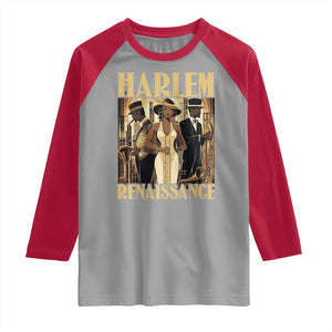 Harlem Renaissance Raglan Shirt 1920s Black History Month TS09 Sport Gray Red Print Your Wear