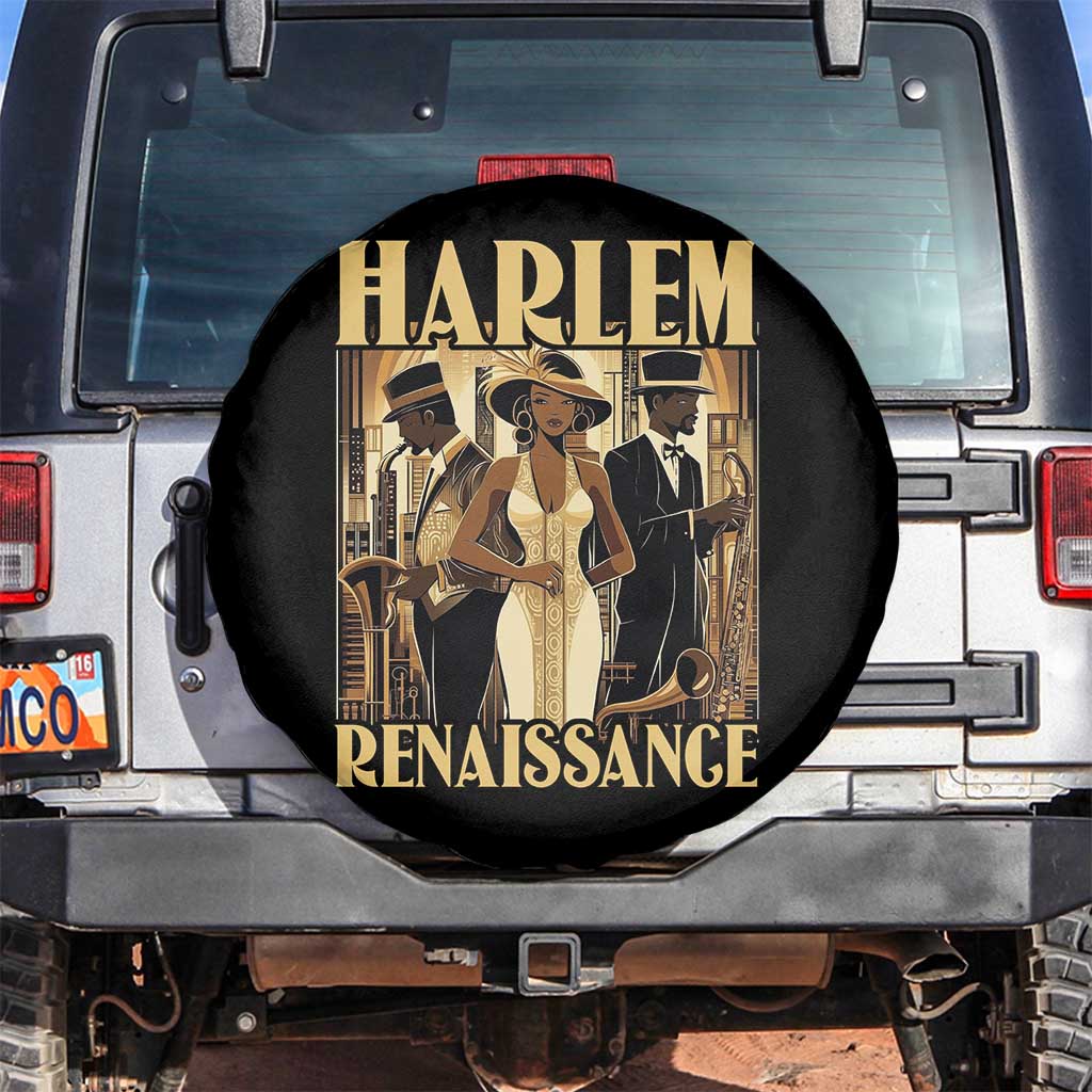 Harlem Renaissance Spare Tire Cover 1920s Black History Month TS09 No hole Black Print Your Wear