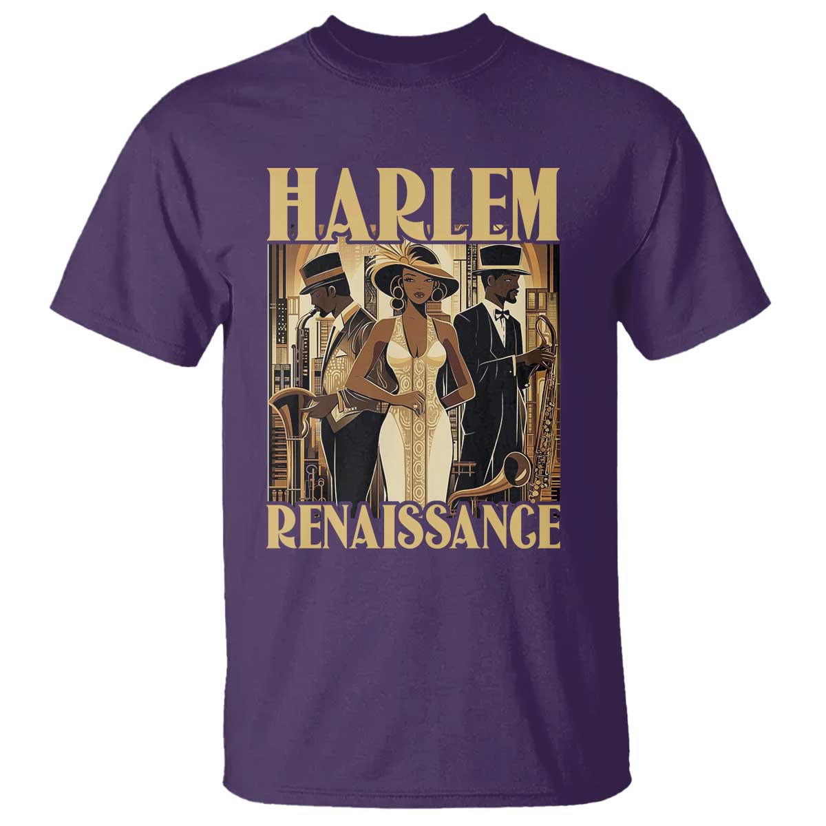 Harlem Renaissance T Shirt 1920s Black History Month TS09 Purple Print Your Wear