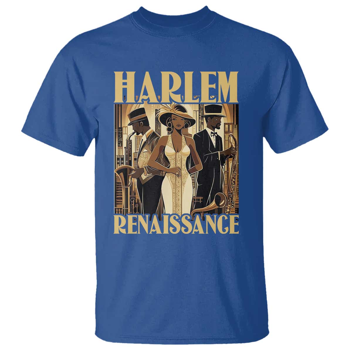 Harlem Renaissance T Shirt 1920s Black History Month TS09 Royal Blue Print Your Wear