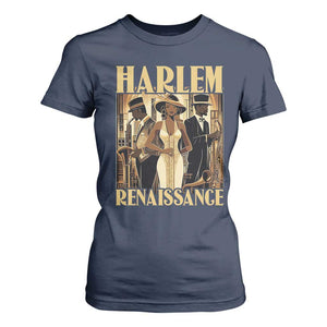 Harlem Renaissance T Shirt For Women 1920s Black History Month TS09 Navy Print Your Wear