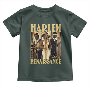 Harlem Renaissance Toddler T Shirt 1920s Black History Month TS09 Dark Forest Green Print Your Wear