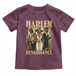 Harlem Renaissance Toddler T Shirt 1920s Black History Month TS09 Maroon Print Your Wear