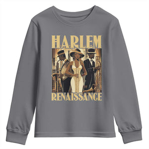 Harlem Renaissance Youth Sweatshirt 1920s Black History Month TS09 Charcoal Print Your Wear