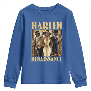 Harlem Renaissance Youth Sweatshirt 1920s Black History Month TS09 Royal Blue Print Your Wear