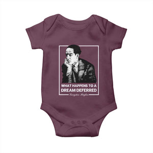 Langston Hughes Baby Onesie A Dream Deferred Harlem Renaissance Black History TS09 Maroon Print Your Wear