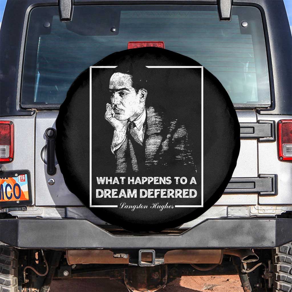 Langston Hughes Spare Tire Cover A Dream Deferred Harlem Renaissance Black History TS09 No hole Black Print Your Wear