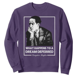 Langston Hughes Sweatshirt A Dream Deferred Harlem Renaissance Black History TS09 Purple Print Your Wear